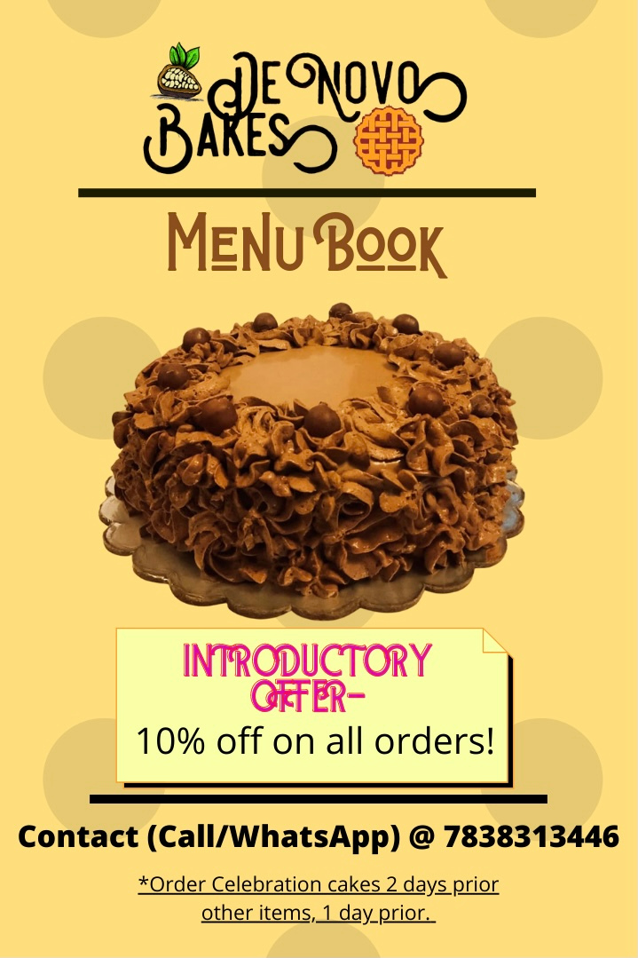De Novo Bakes Menu Cover