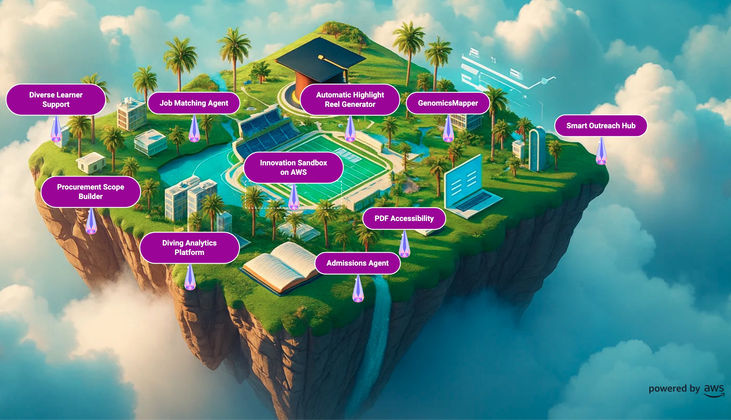 Innovation Island — AWS interactive visual environment